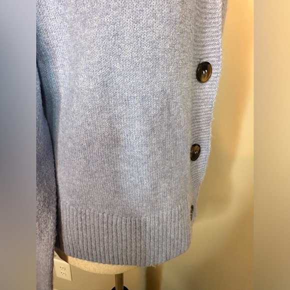 Sz XL Pink Rose periwinkle blue button front collared cardigan sweater very soft - Picture 8 of 8